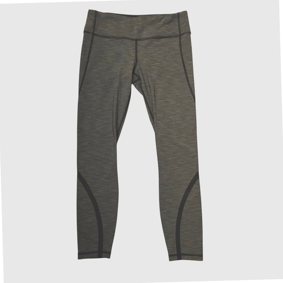 lululemon athletica Pants - Lululemon Women's On Track Tight Leggings Heathered Black Gray 6 Athleisure Yoga